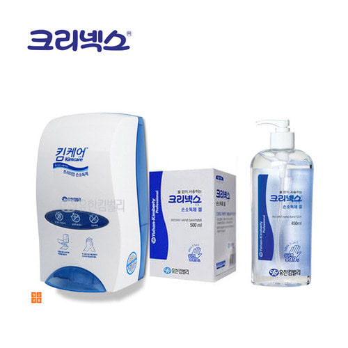 [유한킴벌리] 크리넥스 프리미엄 손소독제 450ml펌프500ml리필/낱개